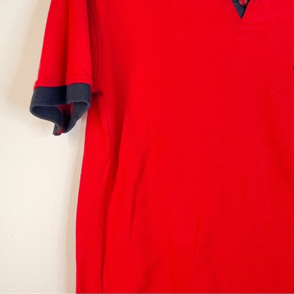 BEVERLY HILLS POLO CLUB  Red Short Sleeve Polo